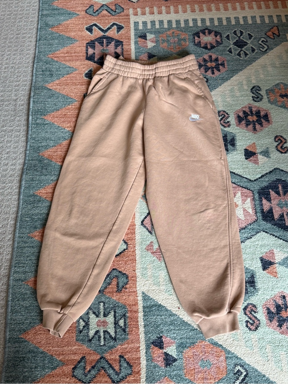 Nike Kids Tan/Cream Fleece Joggers